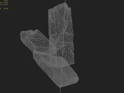 Wu Gorge - broken stone 01 3D model