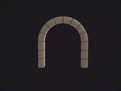 Stylized Stone Archway 3D model