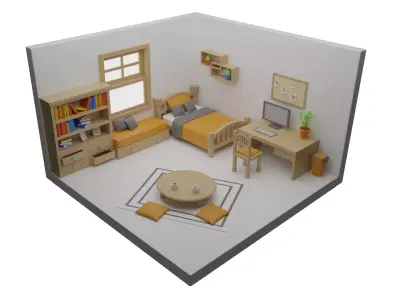 Another bedroom Free 3D model