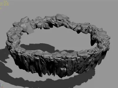 Xinshoucun cliffs 1 3D model