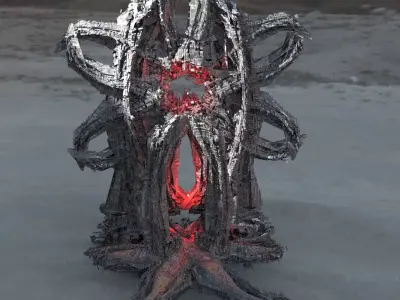 Hydra Dark Stone Maze Arch 3D model