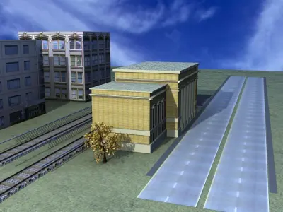 Union Station Low-poly 3D model