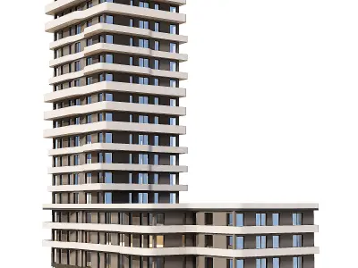 Multi storey modern house 10 3D model