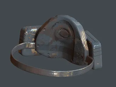 Gas mask helmet 3d model scifi Low-poly  Low-poly 3D model 497