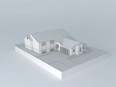 Split Entry House Free 3D model purchase