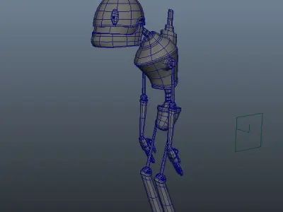 Robot cartoon 02 3D model