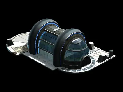 Spacecraft - small ground construction 07 3D model