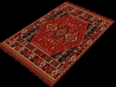 USSR Ukrainian carpet that eachone had at home Low-poly 3D model