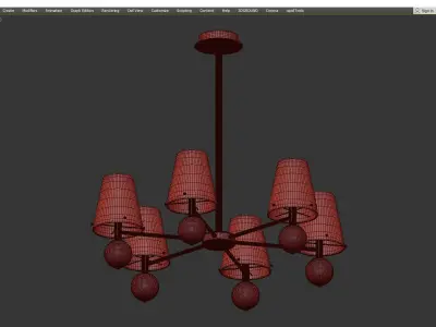 Jonathan Adler Belvedere Six Light Chandelier Low-poly 3D model