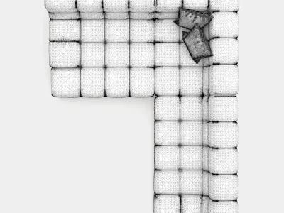 Modular couch system 3D model