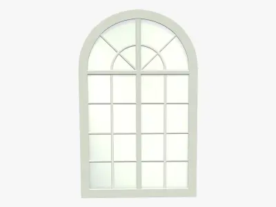 Big Arched Window Low-poly 3D model