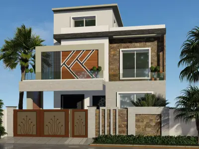 Front elevation View  3D model