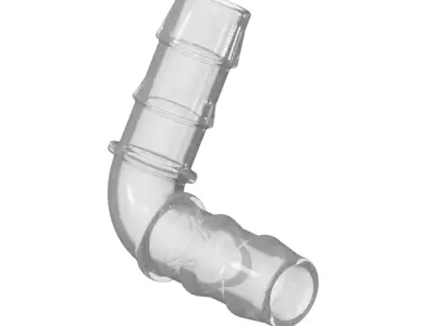 Transparent Irrigation Pipe L Joint 3D model