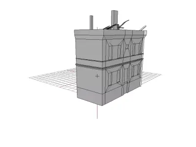 house building with door Free 3D model