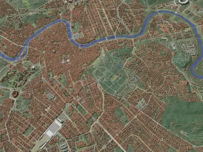 Rome Italy - city and urban 3D model