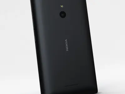 Nokia XL and XL Dual Black Low-poly 3D model