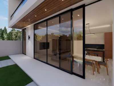  Minimal Modern Villa with Pool Exterior -Interior Design 3D model