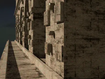 Epic Bridge - Pont Du Gard Low-poly 3D model