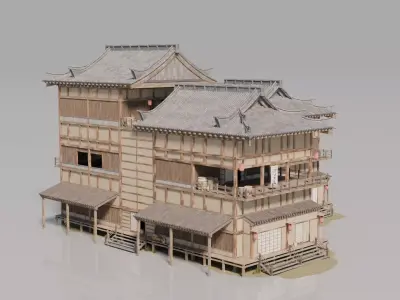 Traditional Japanese House 2 3D model