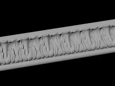 carved baguette 3D model 12