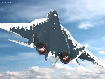  Advanced Tactical Fighter Jet Grey White Camo 