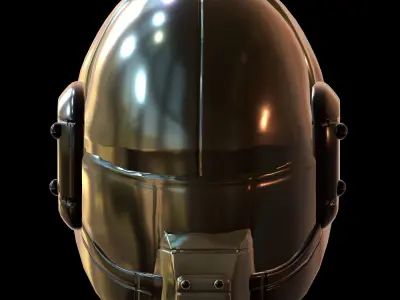 Gas mask helmet 3d model scifi Low-poly  Low-poly 3D model 234