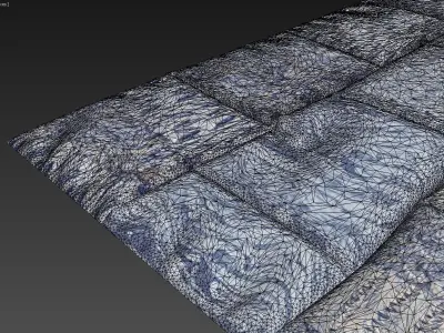 Carpet tiled floor with tiles 3D model