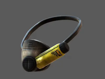Gas mask helmet 3d model scifi Low-poly  Low-poly 3D model 247