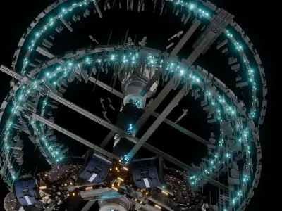 space station sci fi   3D model