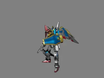 Attacker Gundam 15 A 3D model