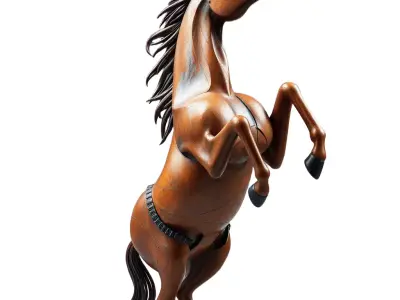 Majestic Bronze Horse model pack Low-poly 3D model