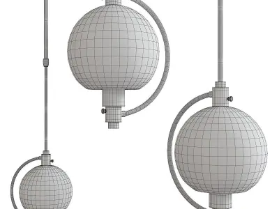 Pluto Pendant Light Low-poly 3D model
