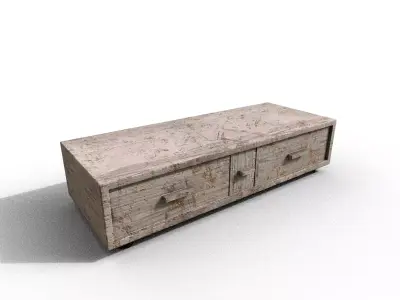 Old Modern Furniture 3D Model Terror Low-poly 3D model 16