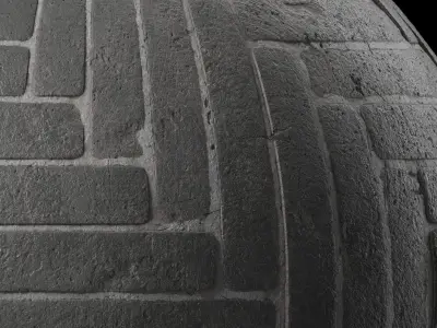 Pavement Materials 107- Concrete Paving - Sbsar Pbr 4k Seamless Texture