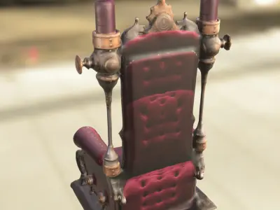 Steam Throne  Victorian SciFi Steampunk  3D model