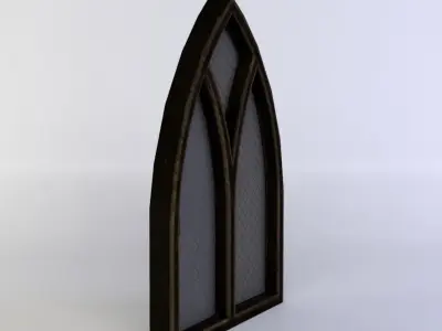 Window gothic - gothic Low-poly 3D model