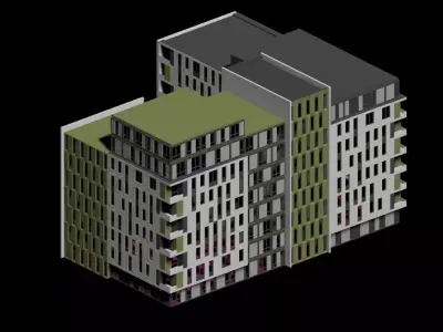houses Low-poly 3D model