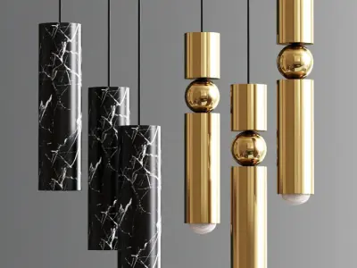 Nano Tube Suspension Light 3D model