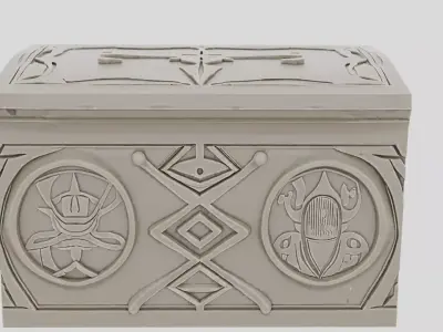 Fantasy Stone Dungeon Sarcophagus Lid for 3D print 3D model