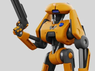 BATTLE DROID Z-100  RIGGED 3D model