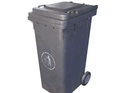 Wheeled Bin Low-poly 3D model