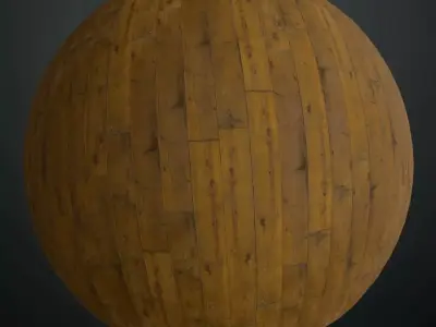 Rustic Weathered Oak Floorboards with Nail Detailing PBR Texture