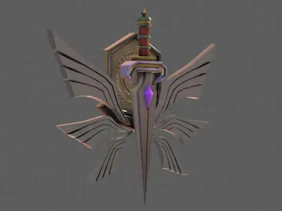 Symbol V02 Low-poly 3D model