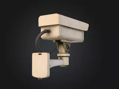 Industrial Security Camera CCTV Low-poly 3D model