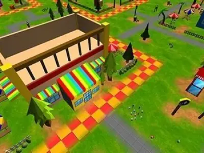 Cartoon Fun Environment Low-poly 3D model