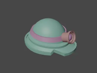 Mining Helmet in Blender3d Low-poly 3D model