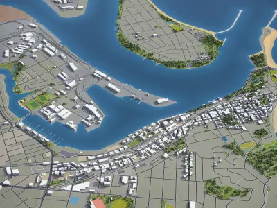 Newcastle Low-poly 3D model