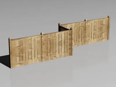 fence 02 3D model buy
