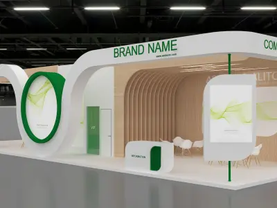 exhibition booth stand 3d model tradeshow 3D model