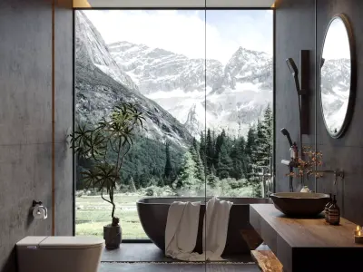 Modern Bathroom Low-poly 3D model